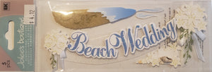 Jolee's by you Boutique Dimensional Sticker - a touch of - beach wedding title - medium skinny pack