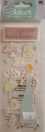 Jolee's by you Boutique Dimensional Sticker - a touch of - bridal shower I do - medium skinny pack
