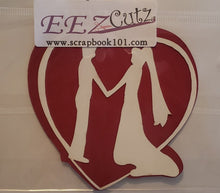 Load image into Gallery viewer, EEZ cutz custom laser cut - wedding couple in heart