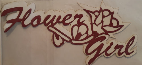 EEZ cutz custom laser cut - flower girl with shadow