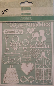 First edition laser cut sheet - wedding