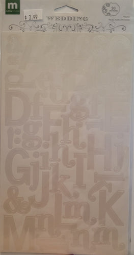 Making Memories - stickers alphabet - wedding I do