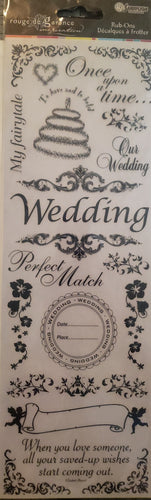 Sandy Lion Rouge de garanace  -  rub ons package -  i do wedding words