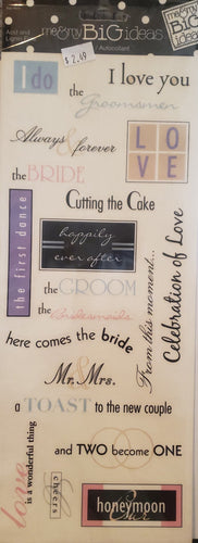 Me and my big ideas MAMBI - 1 sticker sheets - wedding day sayings