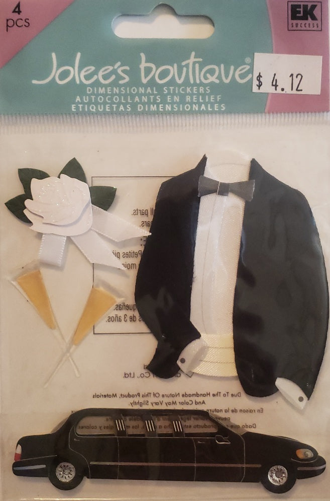 Jolee's Boutique Dimensional Sticker - groom tux - small pack