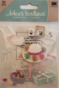 Jolee's Boutique Dimensional Sticker - wedding shower - small pack