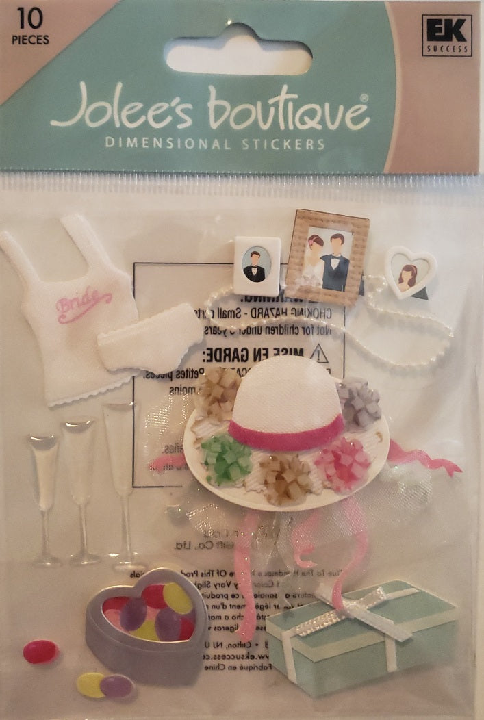 Jolee's Boutique Dimensional Sticker - wedding shower - small pack