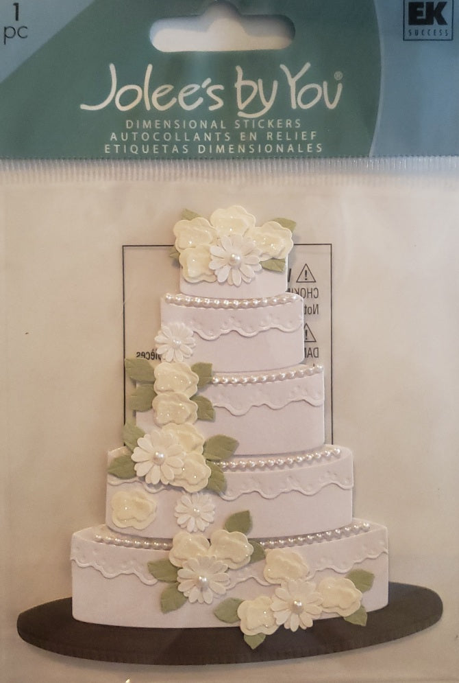 Jolee's Boutique Dimensional Sticker - wedding cake - small pack