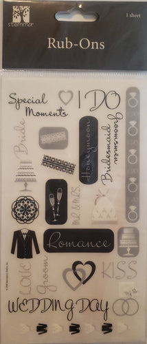 Stemma sticker package -  wedding silver rub ons