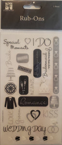 Stemma sticker package -  wedding silver rub ons