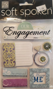 Me and my big ideas MAMBI soft spoken - dimensional sticker sheet - our engagement