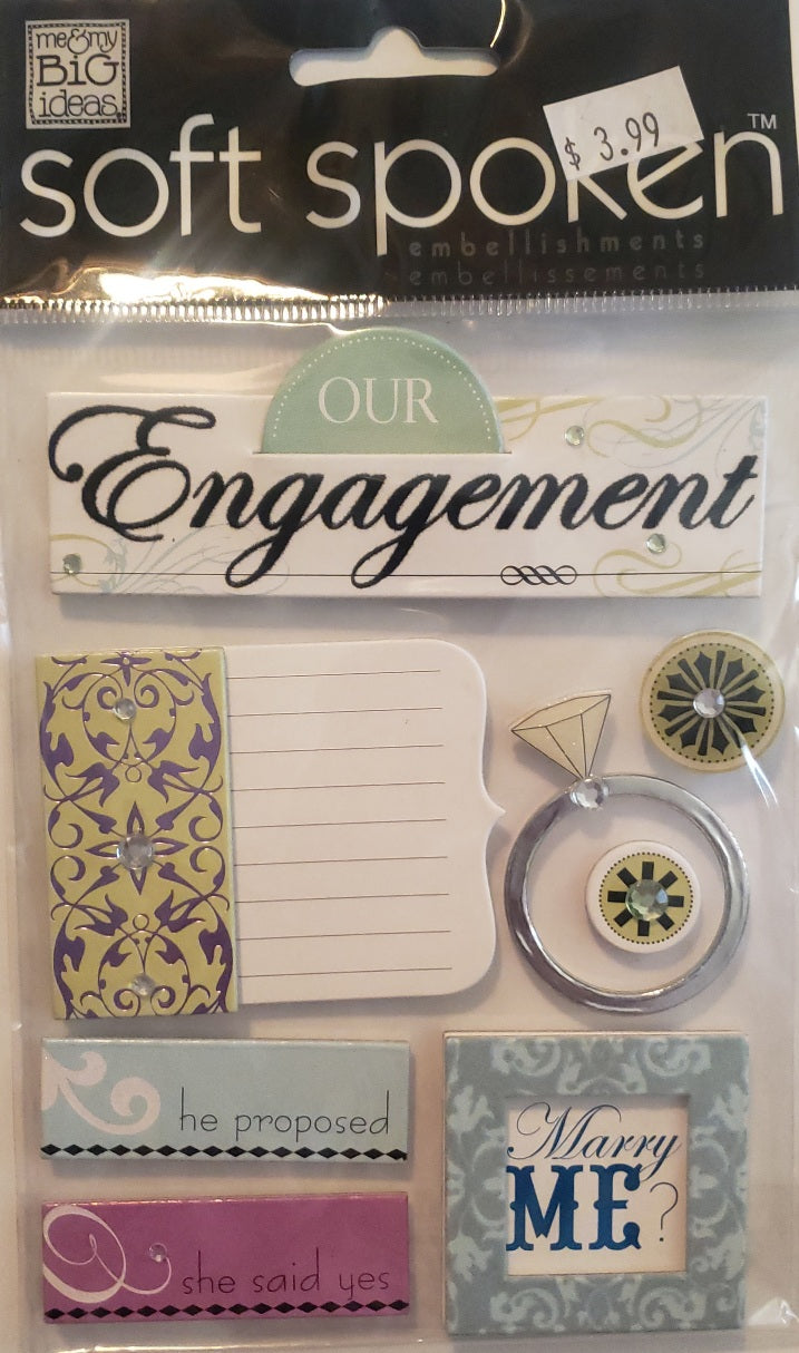 Me and my big ideas MAMBI soft spoken - dimensional sticker sheet - our engagement