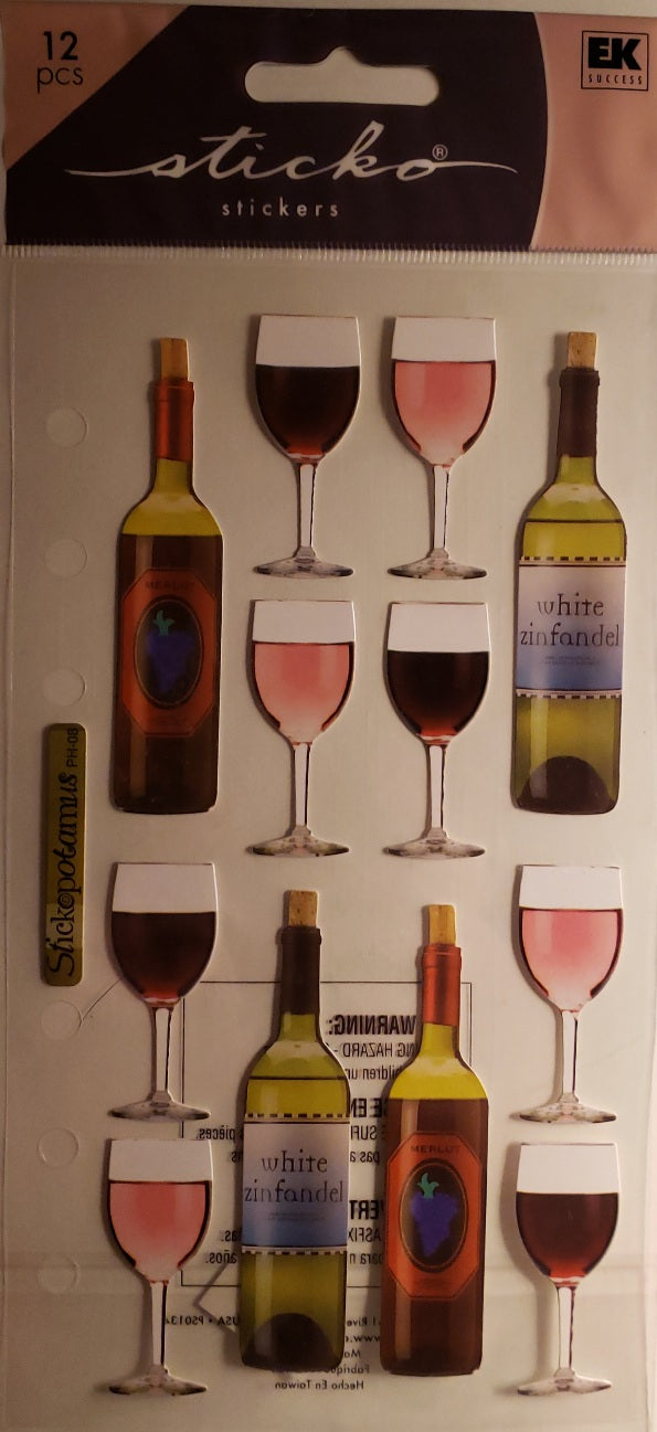 Sticko flat sticker sheet - wine 2