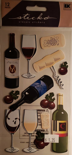 Sticko flat sticker sheet - wine