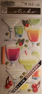 Sticko flat sticker sheet - vellum drinks