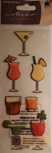 Sticko epoxy sticker sheet - cocktails drinks