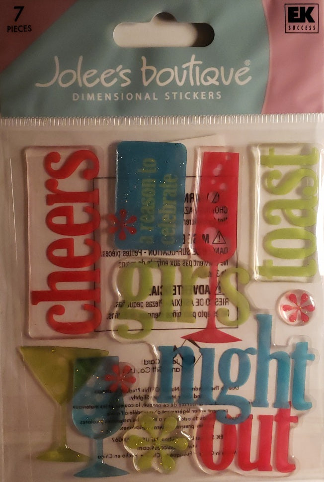 Jolee's by you Boutique Dimensional Sticker - girls night out - small short  pack