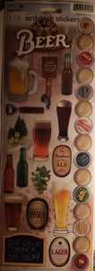 Paper house - cardstock sticker sheet - beer