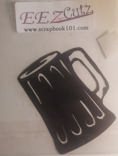 Eez cuts laser cut shape - beer mug glass black