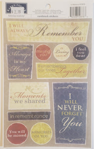 Karen Foster cardstock sticker - in memory