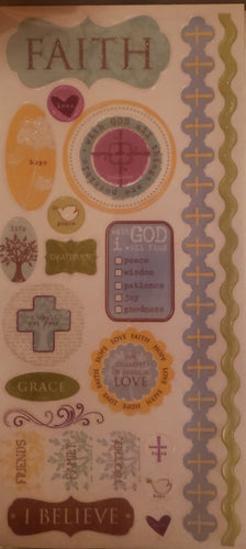 Little yellow bicycle - clear sticker sheet - faith