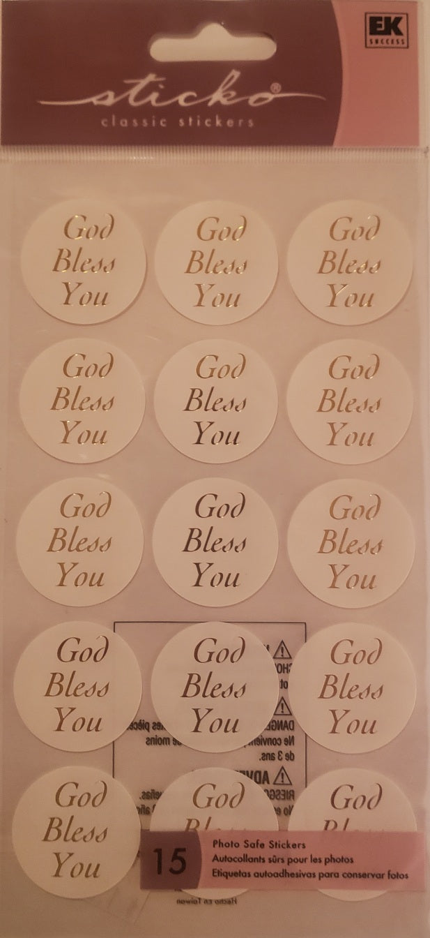 Sticko flat Sticker pack  - seals of God Bless you