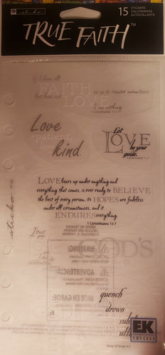 Sticko flat Sticker pack - true faith - love