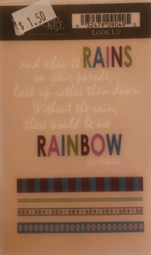 Daisy Bucket - quote sticker rub on - look up