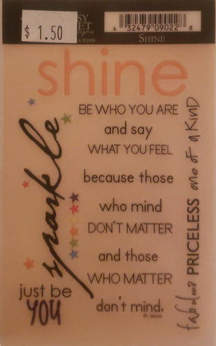 Daisy Bucket - quote sticker rub on - shine