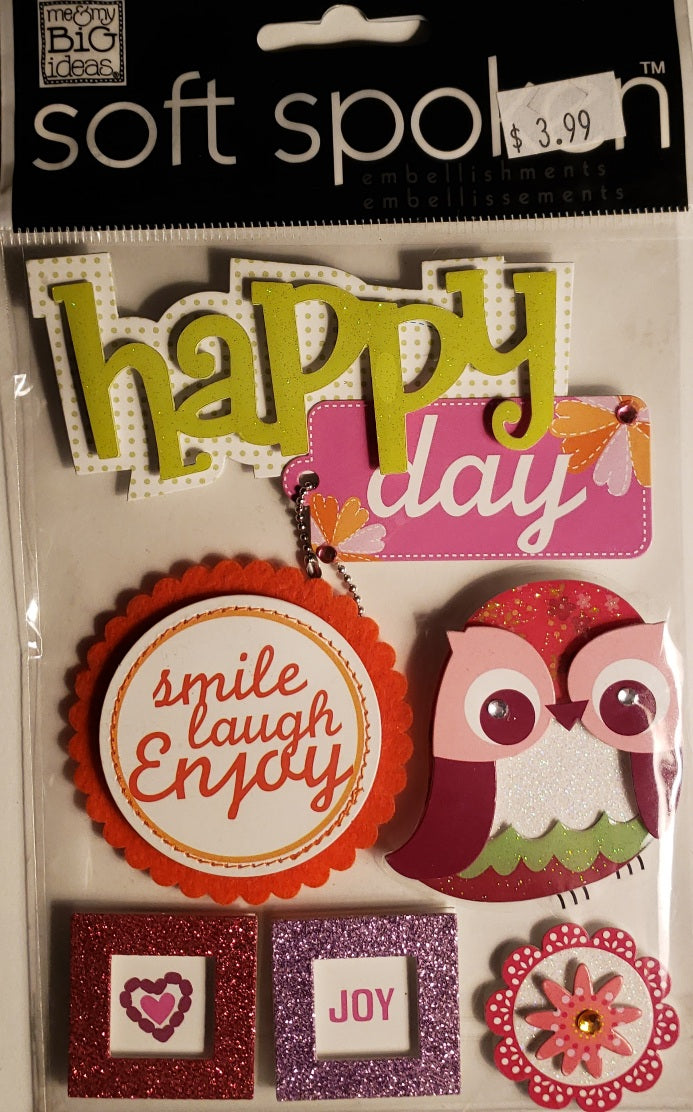 Me and my big ideas MAMBI - 1 dimensional sticker sheets - soft spoken flower patch happy day