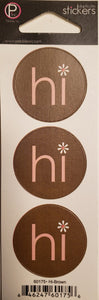 Pebbles inc -  cardstock sticker sheet - hi flower round seal