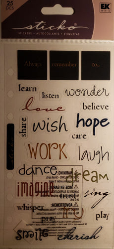 Sticko -  flat sticker sheet - remember to