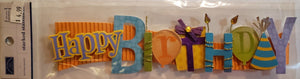 Karen Foster - stacked stickers statements - happy birthday