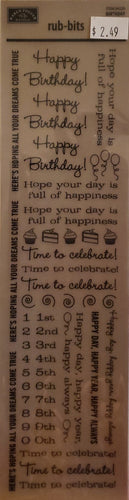 Karen Foster - rub-bits rub ons - birthday