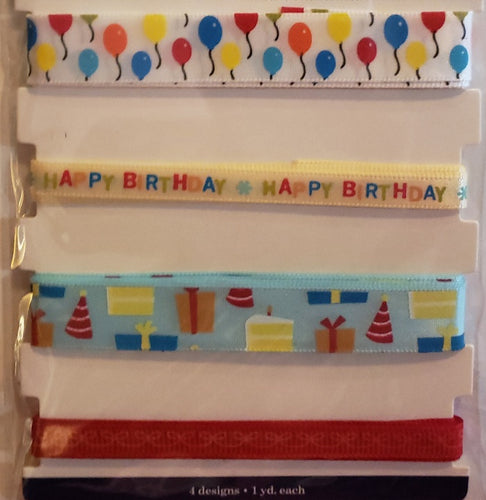 Karen Foster - ribbon set trimmings - birthday