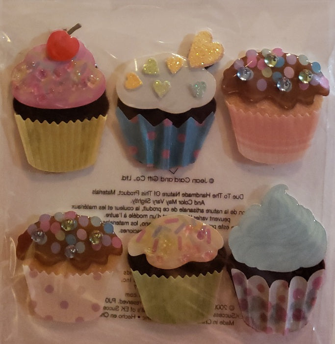Jolee's Boutique Dimensional Sticker - vellum cupcakes - small pack