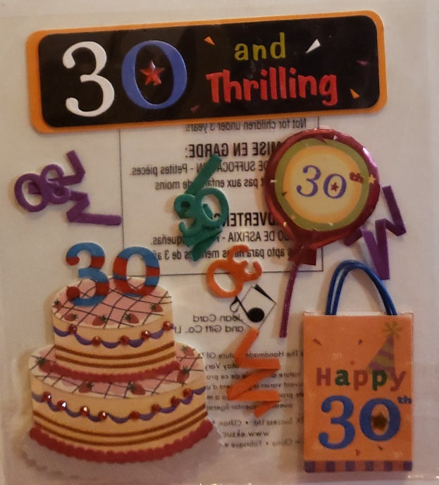 Jolee's Boutique Dimensional Sticker - the big 30  - small pack