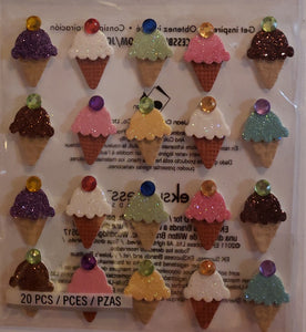 Jolee's Boutique Dimensional Sticker -  Ice cream repeats - small pack