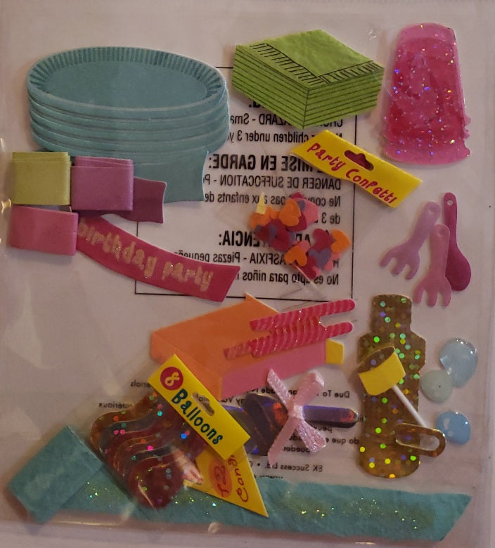 Jolee's Boutique Dimensional Sticker - birthday party supplies - small pack