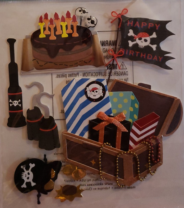 Jolee's Boutique Dimensional Sticker - pirate party  - small pack