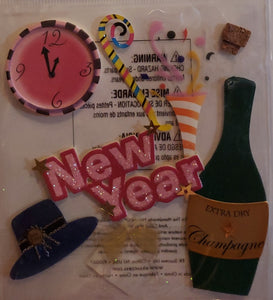 Jolee's Boutique Dimensional Sticker - Happy New Years countdown  - small pack
