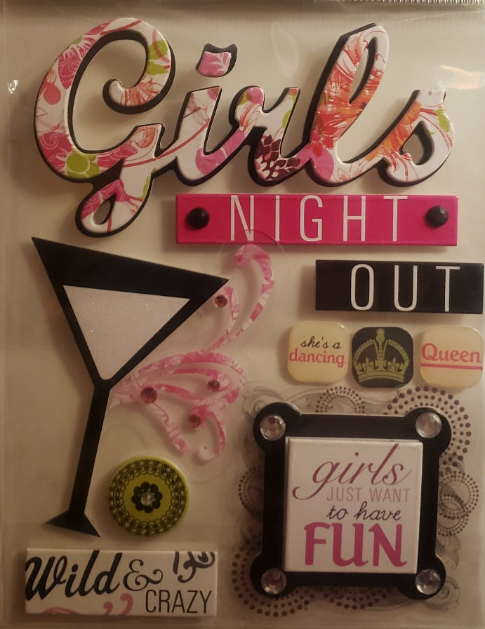 Me and my big ideas Mambi - soft spoken dimensional stickers  - girls night 2