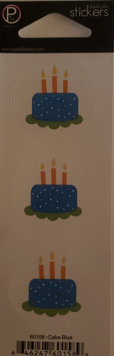 Pebbles inc -  cardstock sticker sheet duplicates - cake blue