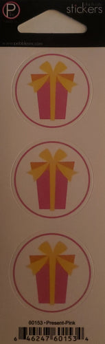 Pebbles inc -  cardstock sticker sheet duplicates - present pink