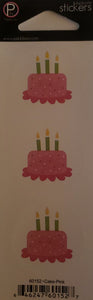 Pebbles inc -  cardstock sticker sheet duplicates - cake pink