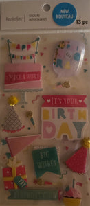 Recollections Dimensional Sticker - its your birthday