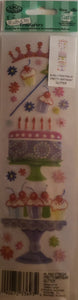 Royal Langnickel rub-ons - pretty birthday glitter