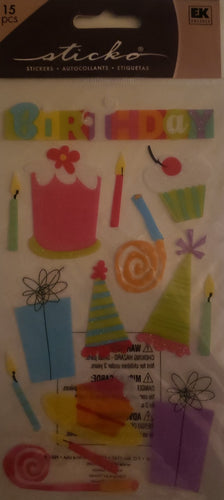 Sticko -  flat sticker sheet - birthday party