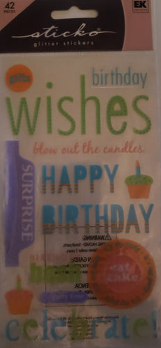 Sticko -  flat sticker sheet - birthday