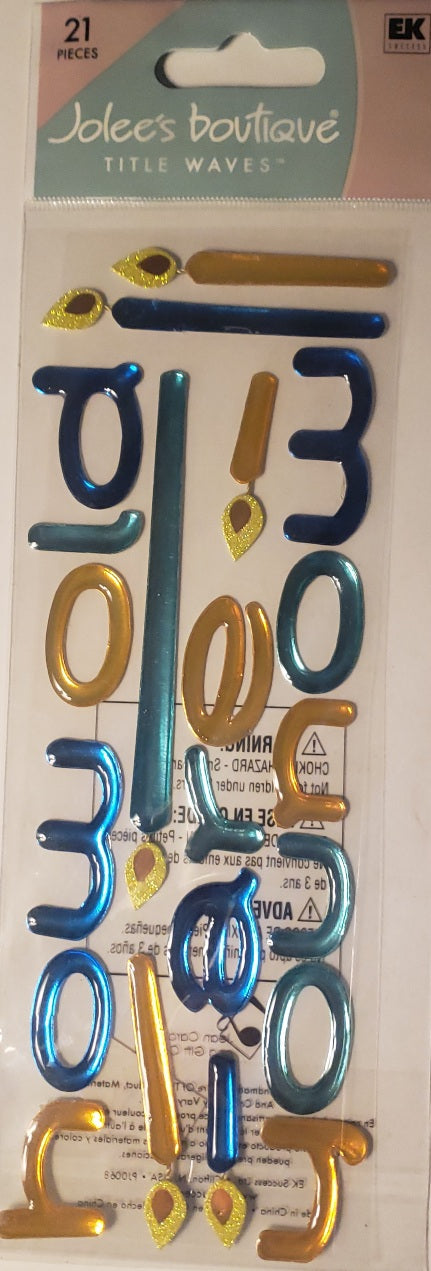 Jolee's by you Boutique Dimensional Sticker - a touch of - how old are you now title - medium skinny pack